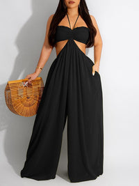 Halter Wide-Leg Jumpsuit