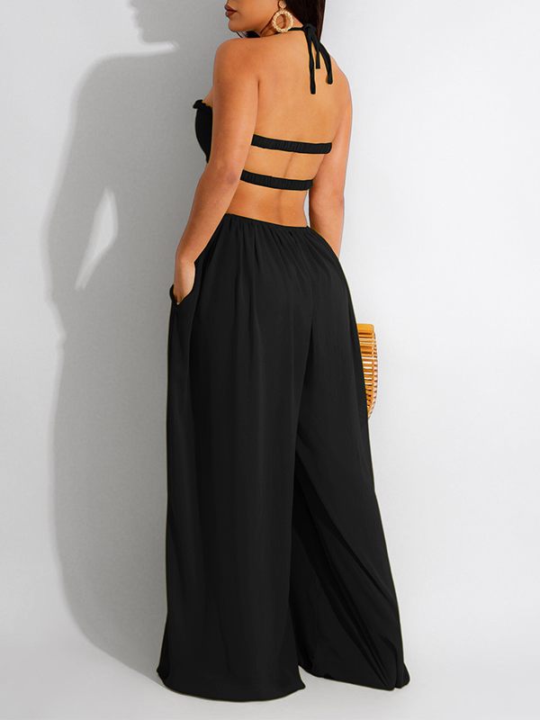 Halter Wide-Leg Jumpsuit