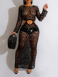 mangocouture Sequin Mesh Cover Up