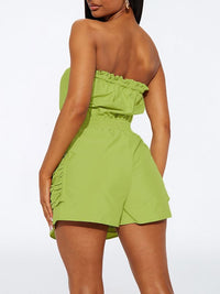 mangocouture  mangocouture Strapless Drawstring Romper