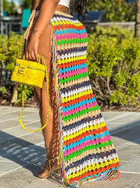 mangocouture Fringe Crochet Skirt