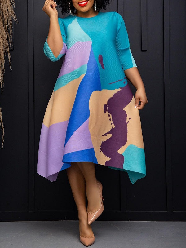 Printed Midi Dress