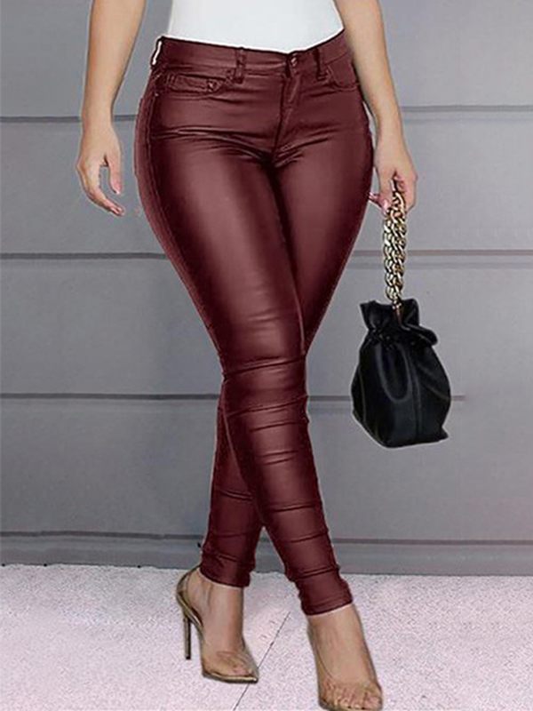 Mangocouture Faux-Leather Skinny Pants