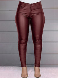 Mangocouture Faux-Leather Skinny Pants