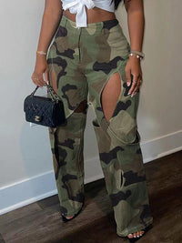 Mangocouture Camo Cutout Pants