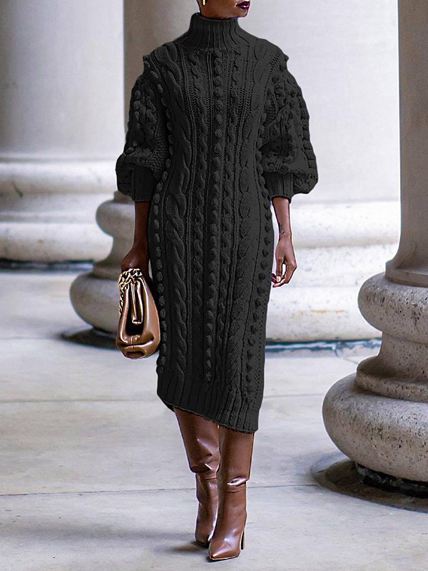 Mangocouture Turtleneck Knit Dress