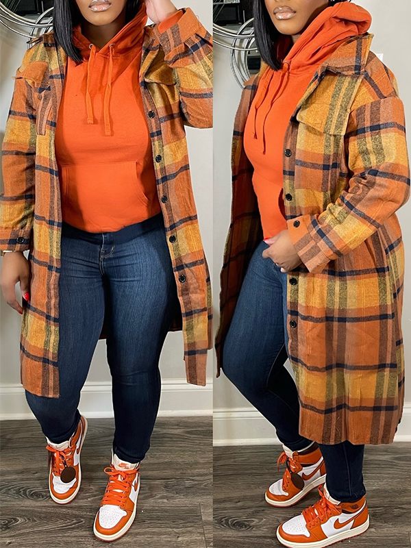 Mangocouture Plaid Shirt Jacket