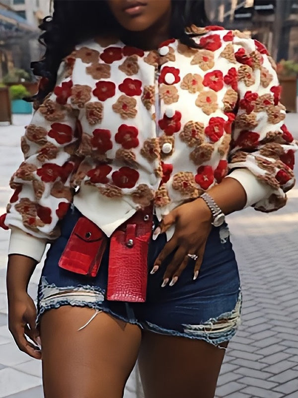 mangocouture Floral Bomber Jacket