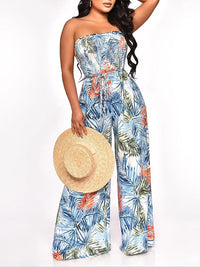 Mangocouture Printed Strapless Jumpsuit