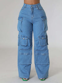 Wide-Leg Cargo Jeans