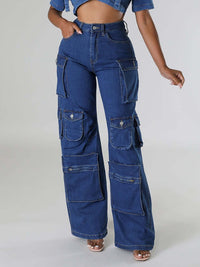 Wide-Leg Cargo Jeans