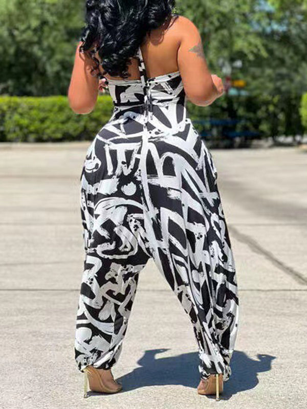 Printed Halter Jumpsuit