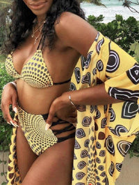 mangocouture African Print Bikini with Cover-up