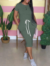 Drawstring Tee Dress