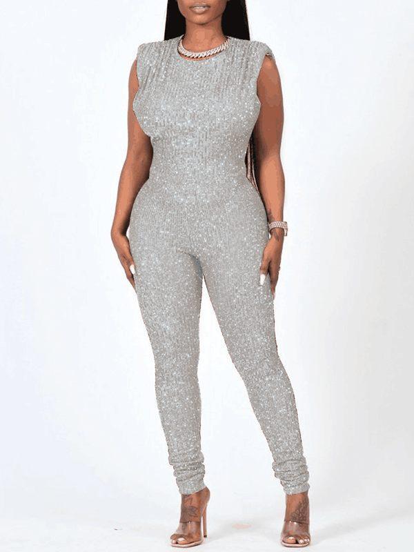 Mangocouture Sequin Sleeveless Jumpsuit